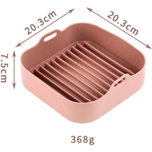 1x Silicone Pot 20.3x20.3x7.5cm Airfryer Fryer Accessories Baking Tool Tray Silicone Pan In Stock Drop Shipping