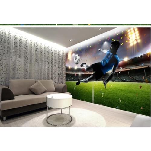 Wallpaper for walls 3 d for living room football field 3D background wall decoration painting