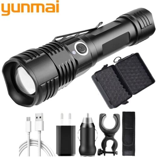 4 Colors In One Multifunctional Tactical Night Hunting LED Flashlight 18650/AAA Battery USB Rechargeable Flashlight Bulb 10W