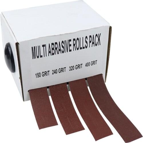 4pcs 25mmx6m Sanding Belt Roll Drawable Emery Cloth Sandpaper Grinding Belts Soft Sandpaper Roll For Wood Turners