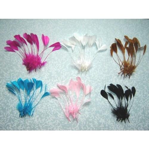 50Pcs/Lot 10-16cm Bonereaver Goose Loose Feather Shredded Feather Tail,Loose Craft Goose Feathers for Jewelry Making,Hat,etc