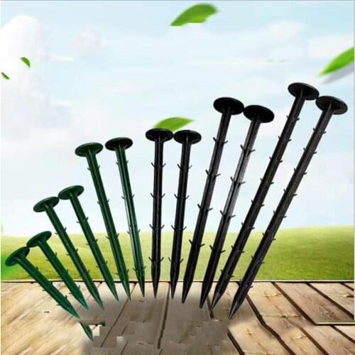 50 Pcs Plastic Garden Stakes, Anchors Plastic Landscape Anchoring Spikes,S od Staple for Camping Tent, Straw Blanket