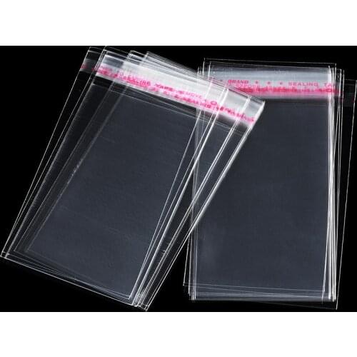 50pcs 6x9cm Clear Transparent Party Gift Chocolate Lollipop Favor Candy Cellophane Bags Self Sealing Jewelry Packing Bakery Bags