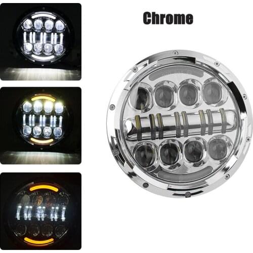 7 Inch Led Headlight Auto car Motorbike LED headlamp 80W 12/24V 6000Lm WITH High Low beam Auxiliary Lamps for Wrangler Haley