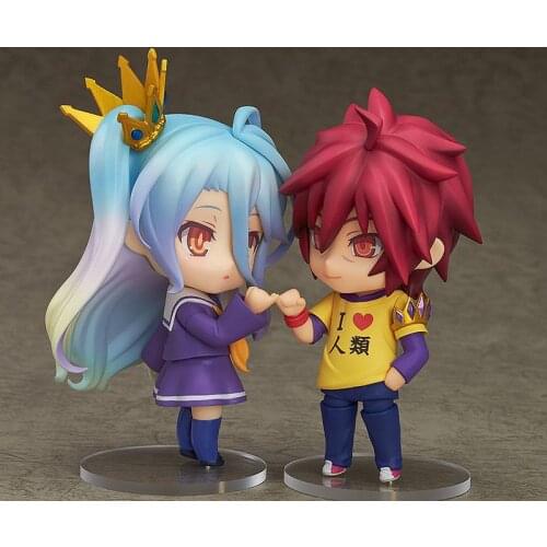 Anime No Game No Life Sora 652 & Shiro 653 PVC Action Figure Collectible Model Toys 10cm