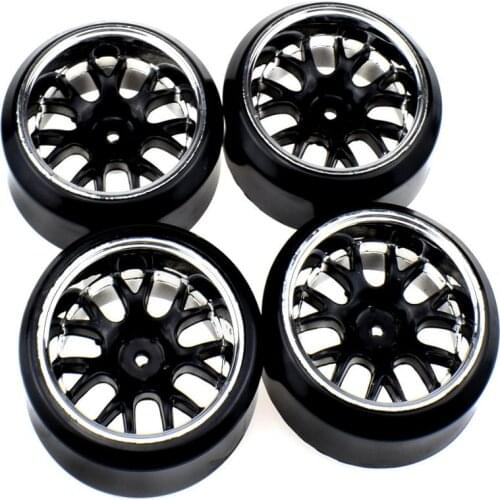 SOJERC 4Pcs 1/10 Drift Car Tires Hard Tyre for Traxxas Tamiya HPI Kyosho On-Road Drifting Car Spare Parts