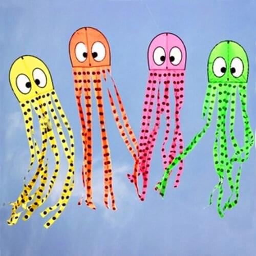 Free shipping large octopus kite line children kite flying toys ripstop nylon kite factory paragliding bird kite accessory