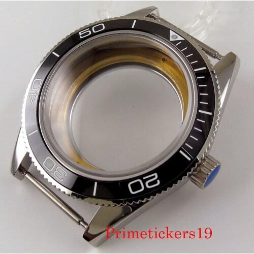 CORGEUT 41mm 316L Watch Case Sapphire Glass Fit ETA 2836 MIYOTA 8215 8205 Mingzhu 2813 Seeing Case Back Unidirectional Bezel