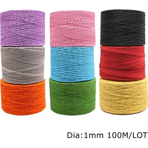 Colorful Paper Cord, Tags Cord, for weddings, crafting, gift wrapping, packaging 1mm 100M/lot