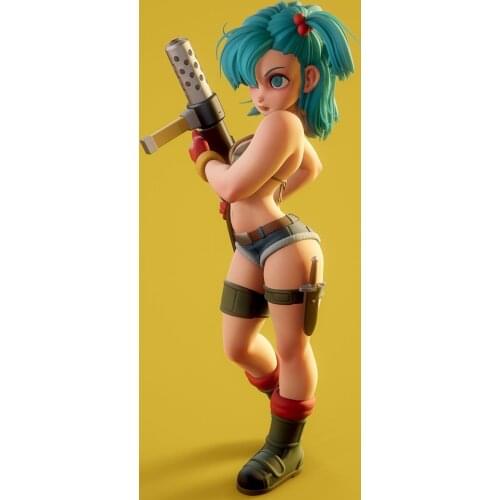 1/24 75mm 1/18 100mm Resin Model Kits Cartoon Pretty Girl Warrior Figure Unpainted No Color RW-228