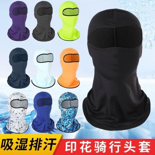 Summer Breathable Motorcycle Face Mask Thermal Synthetic Silk Ultra Thin Bicycle Bike Ski Face Mask Balaclava Hat Headwear