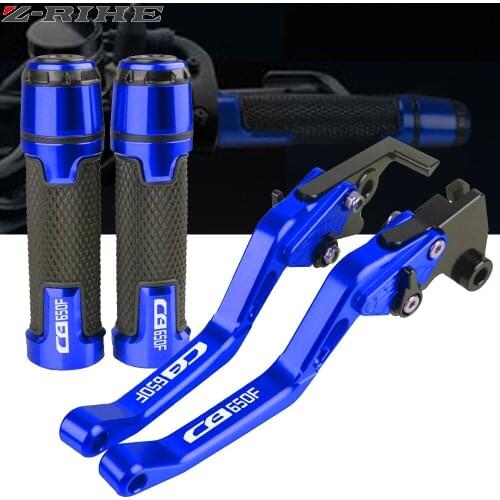 Motorcycle Accessories Aluminum Adjustable Folding Brake Clutch Levers Handlebar Hand Grips Ends For Honda CB650F 2014 2015 2016