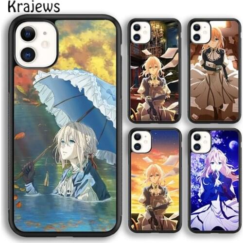 Krajews Anime Violet Evergarden soft Phone Case Cover For iPhone 5s SE 2020 6s 7 8 plus X XS XR 11 12 mini pro max coque Shell