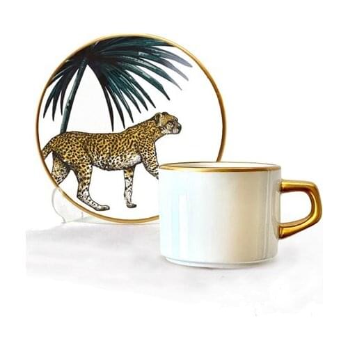 Asaf Tea Cup Set 12 Pieces Cheetah