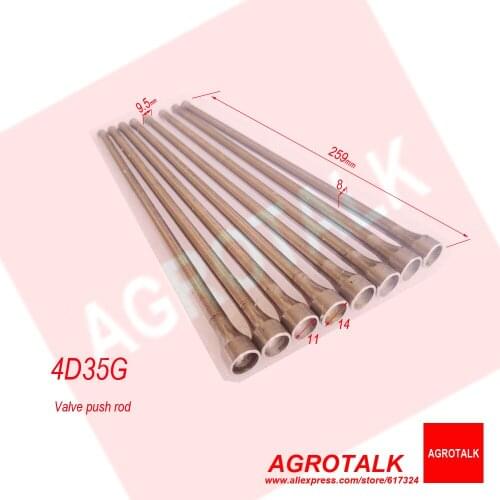 Set of valve push rods for Xinchai 490 / 495 / 498 / 4D35T / 4D35G / , part number