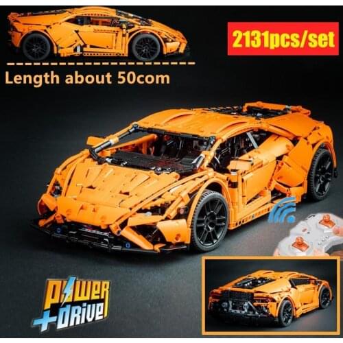 2020 New RC Remote Control CarHuracan EVO RWD Car Hypercar Technic MOC-44637 Model Building Block Brick Toy Gifts
