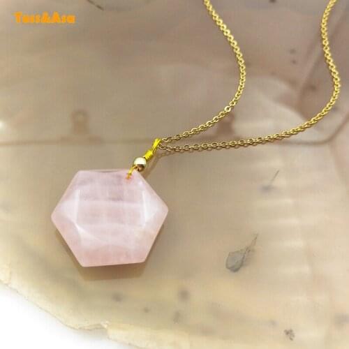 Natural Hexagram Star Pendants Necklace Gold Charm For Necklace Labradorite Amethyst Jewelry Handmade Healing Stone For Women