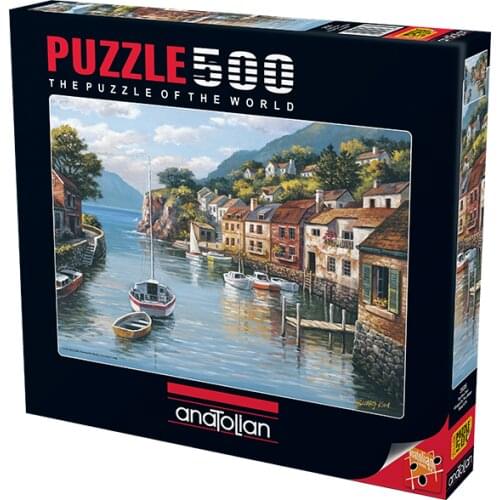 500 Pieces Anatolian Puzzle Village On The Water For Adult&Kids Toy Educational Entertainment Fun Enjoy Games Jigsaw