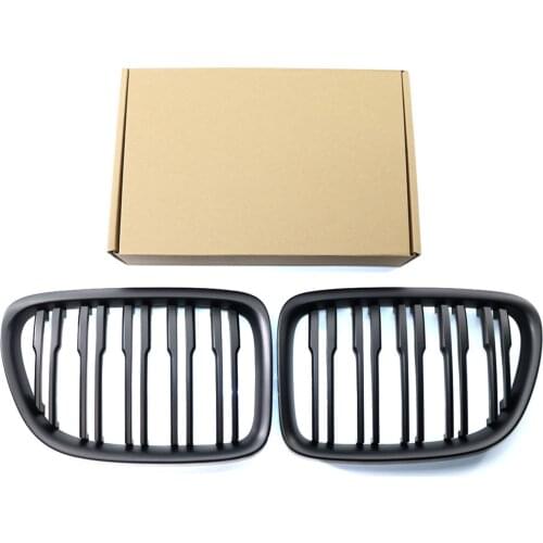 Grille Front Fits for BMW E84 X1 18i 2010 2009 2013 Double Slat Replace Part 1 Pair Grill