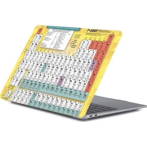 Periodic Table of Elements Pattern Laptop Case For Apple MacBook Pro Retina Air 12 13.3 inch,for New Pro 15.4 inch Cover shell