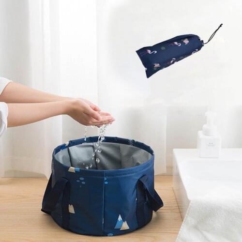 10L/12L/15L/18L Portable Folding Buckets Leakproof PVEA Outdoor Travel Washing Bag Foldable Storage Bucket Household Items H1205