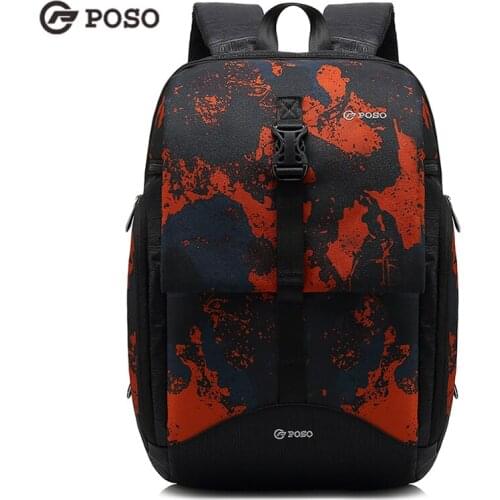 POSO Brand Men Anti-theft Waterproof Travel Backpack Stylish Student Laptop Backpack School 15.6 inch Laptop Backpack