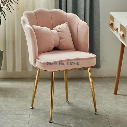 Net red nail art petal dressing stool modern minimalist fashion bedroom makeup chair back ins creative home chair