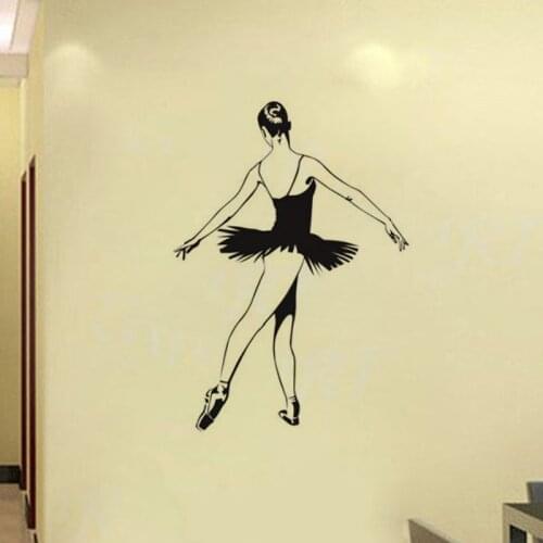 Modern Design Ballet Dance Wall Sticker Ballerina Wall Decal Art Murals Home Decor Living Room Decoration Girls Bedroom Decals