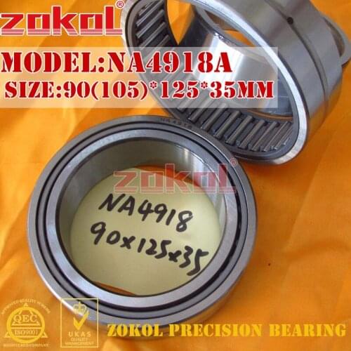 ZOKOL bearing NA4918 A NA4918A Entity ferrule needle roller bearing 90*125*35mm RNA4918A 105*125*35mm
