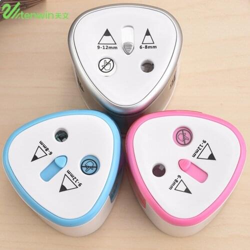 Electric Auto Pencil Sharpener Two-hole Electric Switch Pencil Sharpener Color Pencil School Office Home Stationery Kids Gift