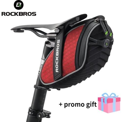 ROCKBROS Bike Bag 3D Shell MTB Bicycle Rainproof Saddle Rear Seatpost Reflective Shockproof Cycling Bag