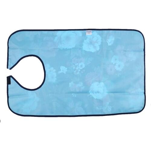 Waterproof Adult Mealtime Bib Cloth Protector Disability Aid Apron Hibiscus
