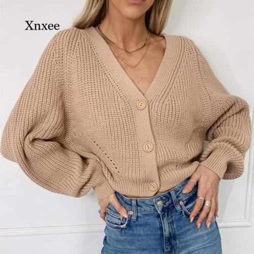Knitting Cardigan Women Solid Sweater Full Sleeve Sexy Ladies Casual Y2K Kardigan Loose Female Cardigan Coat Tops Clothing