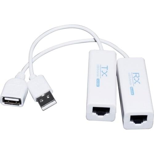 A Pair USB RJ45 Ethernet 200M Extender Cable USB 2.0 Converter Extension Adapter TX RX Sender Receiver by CAT5E or CAT6 Cat5e/6