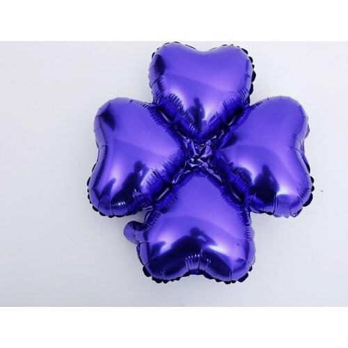 500pcs/lot Fast shipping 4 Petals 18inch Aluminum Foil Balloons Four Leaf Clover Balloon For Wedding Party decoration