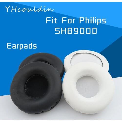 YHcouldin Earpads For Philips SHB9000 Headphone Accessaries Replacement Wrinkled Leather