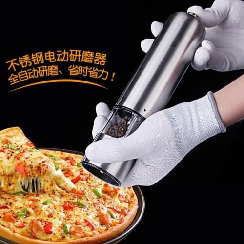 Automatic Salt Pepper Grinder Set Electric stainless steel Ceramic Burr Mill For Pepper Spice Adjustable Kitchen Grinding Gadget