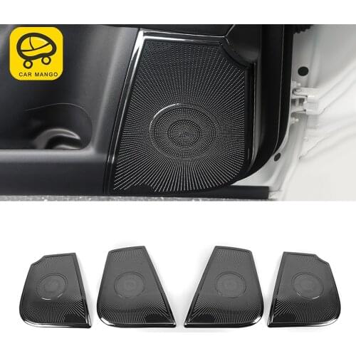 CarManGo Car Accessories Door Loudspeaker Sound Chrome Pad Speaker Cover Trim Sticker Decoration for Nissan Patrol Y62 2010-2019