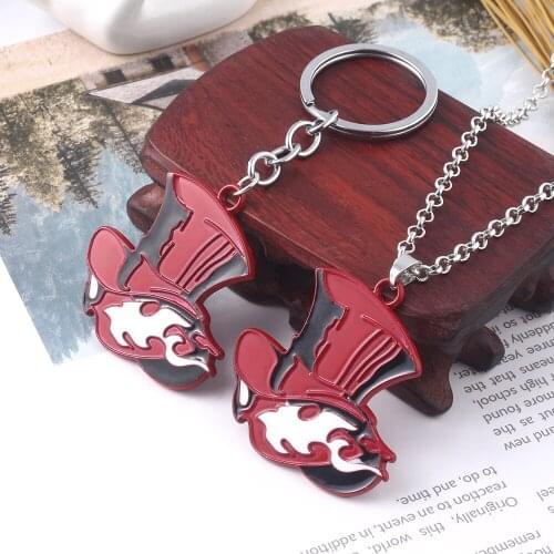 Game Persona 5 P5 Keychain Alloy Key Chains Key Rings Pendant Necklace Take Your Heart Logo Red Hat for Women Men Car Keyring