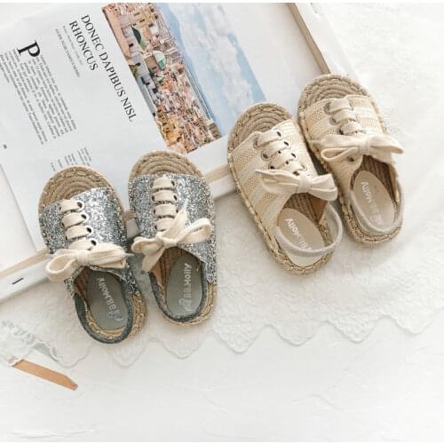 Children Fashion Versatile Korean Sandals Fisherman 2021 Summer New Girls Sequins Sandals Princess Kids Performance Shoes SO054