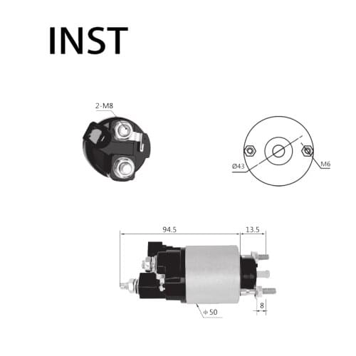 ELECTROMAGNETIC SWTICH SOLENOID FOR 12V 1.0KW 28150-70030 128099-7500 ND 153400-1510 ND 1685 2815026190 2815037020 2815037050