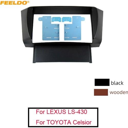 FEELDO Car 2DIN Audio Stereo Fascia Frame Adapter For LEXUS LS-430 TOYOTA Celsior Dash Panel Installation Mount Trim Kit