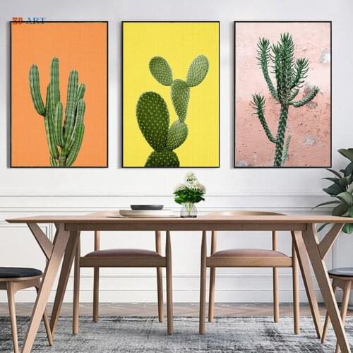 Cactus Art Print Poster Wall Art Botanical Canvas Painting Wall Pictures for Living Room South Western Mexico Decor No Frame