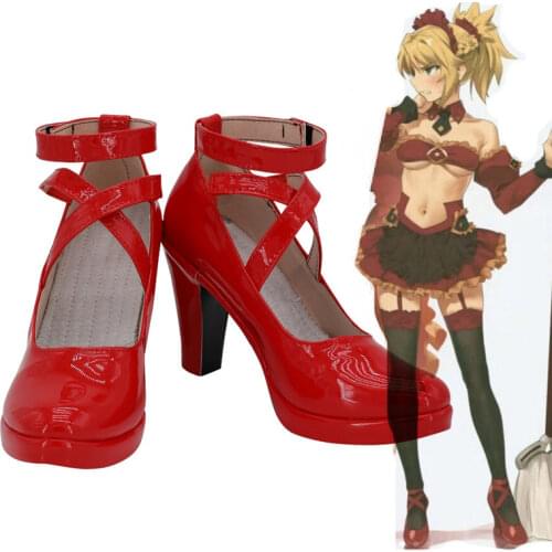 New Fate Grand Order Mordred Cosplay shoes Anime Boots Tailor-Made