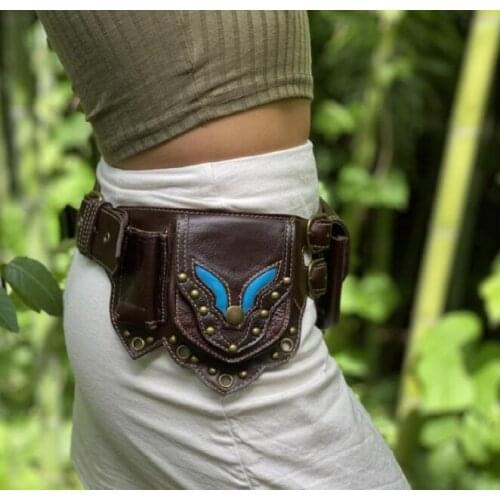 Medieval Pouch Bag Leather Belt Purse Wallet Men Women Steampunk Viking Pirate Cosplay Renaissance Gear Waist Pockets For Adult