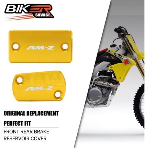 For SUZUKI 250 450 RMZ RMZ250 RMZ450 2005-2020 Front Rear Brake Reservoir Cover Motorcycle Parts CNC Cylinder Cap Accessories