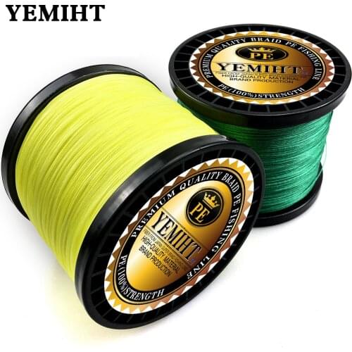 YEMIHT 1000M 500M 300M 100M PE Fishing Line 4 Strands 8 Strands Braided Fishing Line 10-800LB Multifilament Fishing Line Smooth