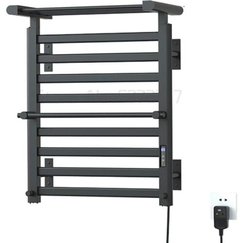 Non perforated electric towel rack constant temperature intelligent bath towel drying rack bathroom carbon fiber storage rack