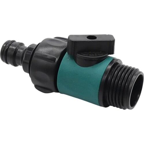 Plastic Valve with 3/4 Inch Male Thread Quick Connector Car Wash Garden Irrigation Pipe Fittings Prolong Hose Switch 1 Pc