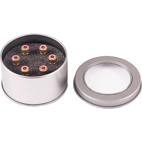 Portable 6 Pieces Guitar Bridge Pins Pegs with Box Musical Instrument Accessories